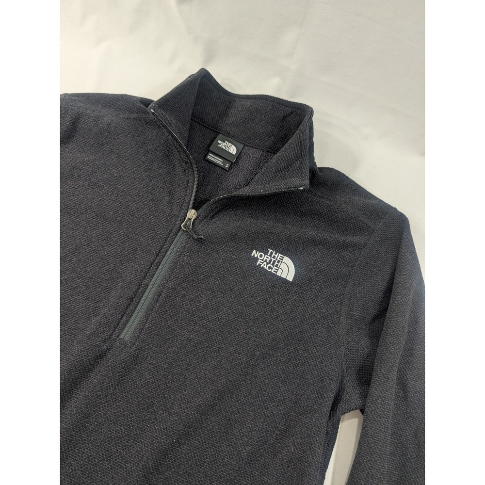 The North Face Men's Textured Cap Rock Fleece 1/4‎ Zip Pullover Black Medium